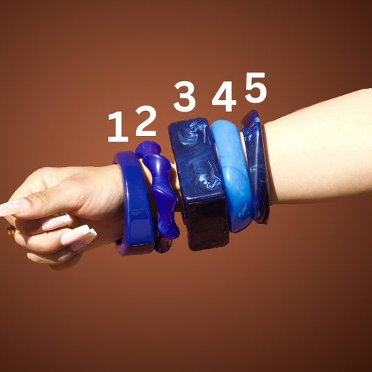 Chunky Bangles (Blue)