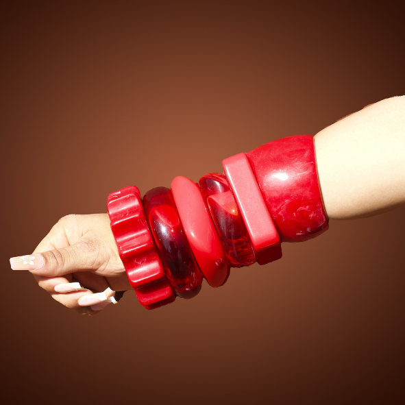 Chunky Bangles (Red)