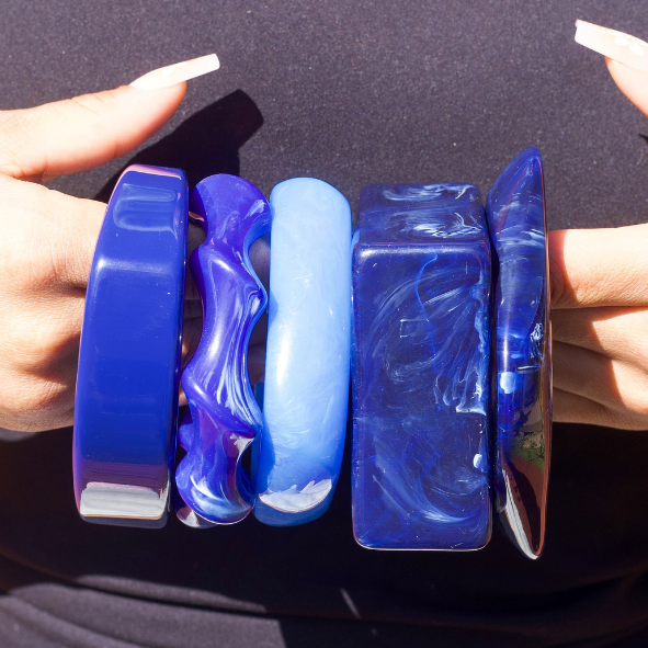 Chunky Bangles (Blue)