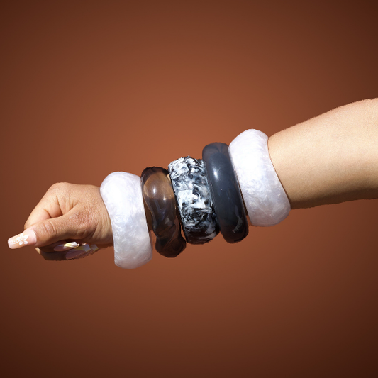 Chunky Bangles (Black & White)