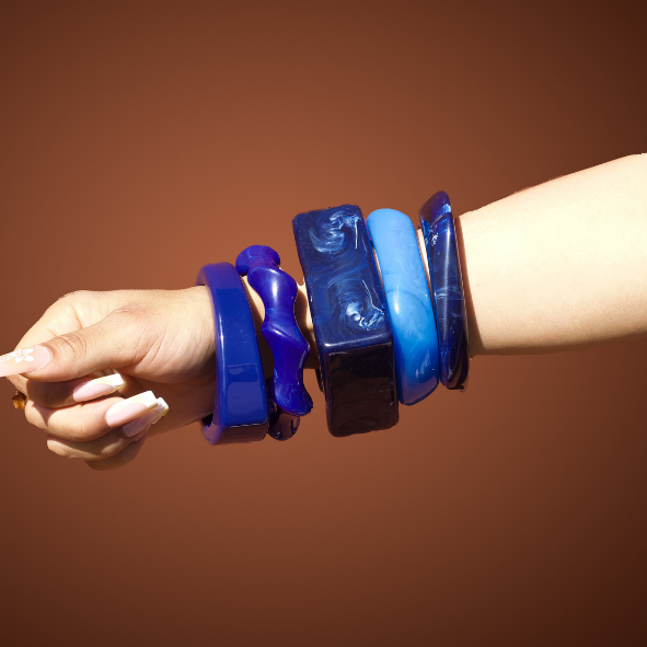 Chunky Bangles (Blue)